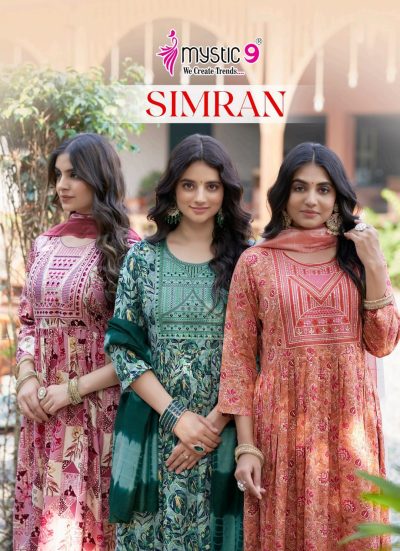 MYSTIC 9 SIMRAN VOL 1 RAYON PRINTED KURTI SUPPLIER