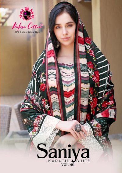 NAFISA COTTON SANIYA VOL 5 LAWN KARACHI SUITS