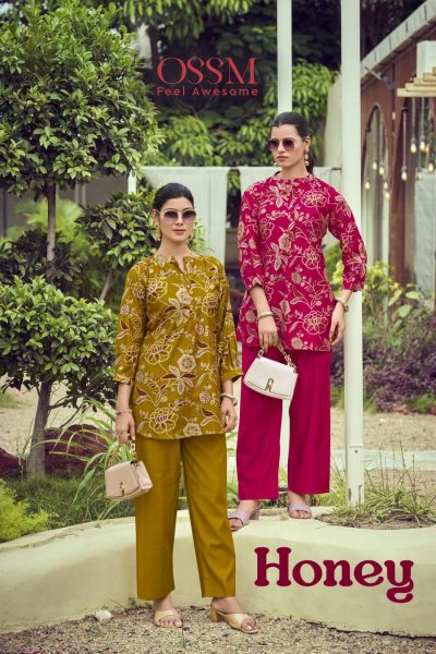 OSSM HONEY VETICAN PRINTED CO ORD SET SUPPLIER