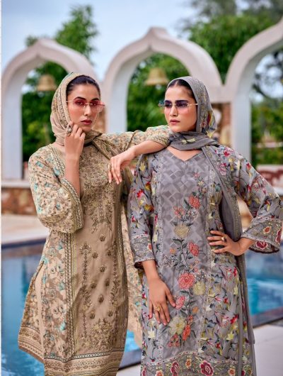 PAKIZA PRINTS SANAYA VOL 61 ROYAL CRAPE PRINT SUITS