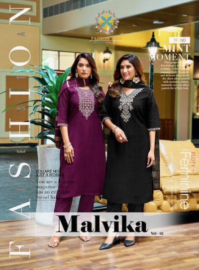 PASSION TREE MALVIKA VOL 2 FANCY EMBROIDERY KURTI