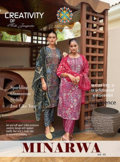 PASSION TREE MINARWA VOL 3 CAPSULE PRINT KURTIS