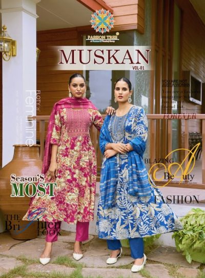 PASSION TREE MUSKAN VOL 1 RAYON ANARKALI KURTI