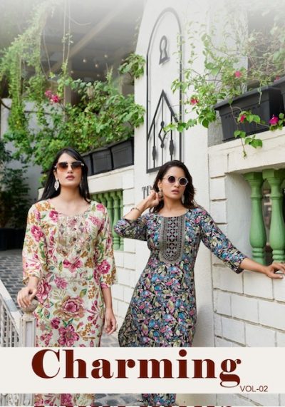 VANISKA CHARMING VOL 2 REYON PRINTED KURTIS