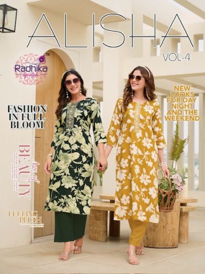 RADHIKA LIFESTYLE ALISHA VOL 4 RAYON PRINTED KURTI