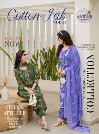 RADHIKA LIFESTYLE COTTON FAB VOL 6 COTTON KURTI
