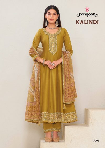 RANGOON KALINDI SILK ANARKALI STYLE KURTIS