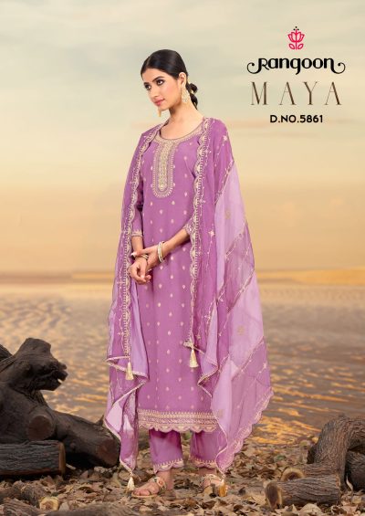 RANGOON MAYA VISCOSE EMBROIDERY READYMADE KURTI
