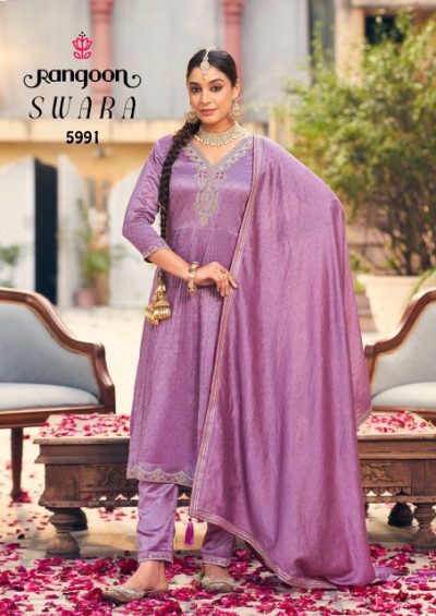 RANGOON SWARA SILK EMBROIDERY READYMADE KURTI