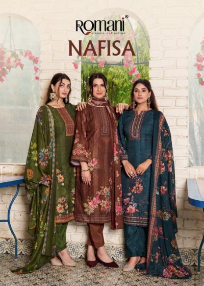 ROMANI NAFISA PURE COTTON EMBROIDERY SUIT CATALOG