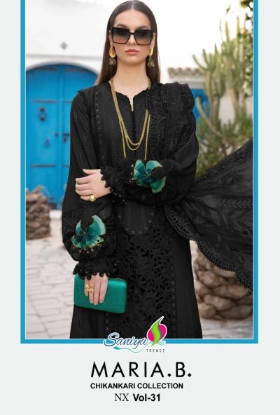 SANIYA TRENDZ MARIA B NX VOL 31 CHIKANKARI SUITS