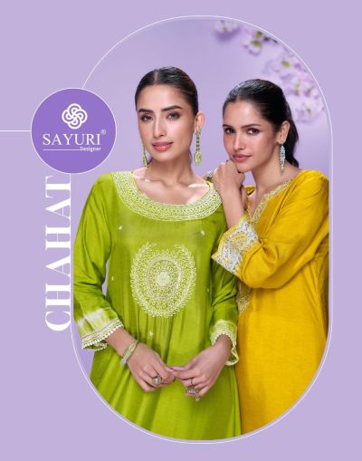 SAYURI DESIGNER CHAHAT REAL SILK KURTI CATALOGUE