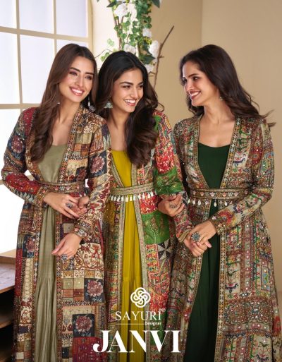 SAYURI DESIGNER JANVI FANCY GEORGETTE SUIT CATALOG