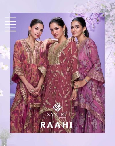 SAYURI DESIGNER RAAHI GEORGETTE FANCY SUITS