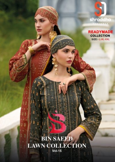 SHRADDHA DESIGNER BIN SAEED VOL 15 COTTON KURTI