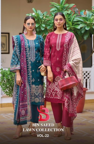SHREE FABS BIN SAEED VOL 22 LAWN COLLECTION SUITS
