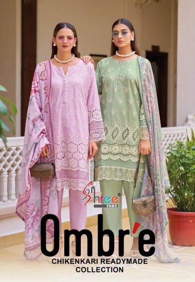 SHREE FABS OMBRE CHIKANKARI READYMADE COLLECTION