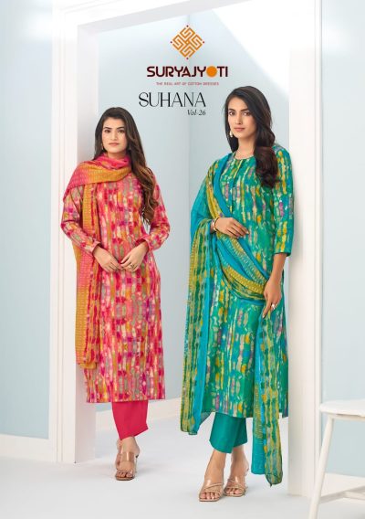 SURYAJYOTI SUHANA VOL 26 COTTON PRINTED SUITS