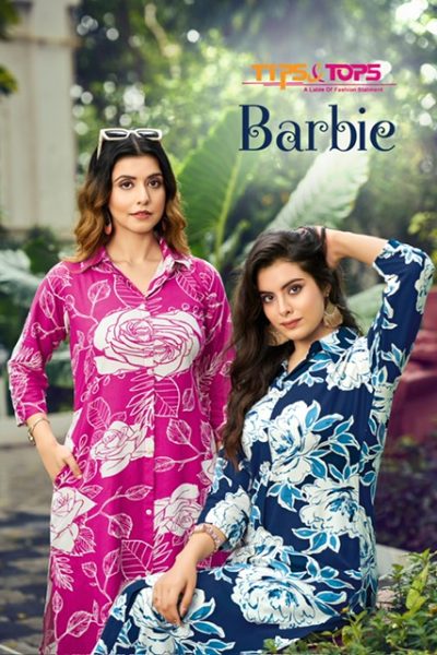 TIPS & TOPS BARBIE RAYON PRINTED KURTI CATALOGUE