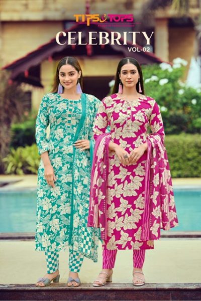 TIPS & TOPS CELEBRITY VOL 2 RAYON PRINTED KURTI
