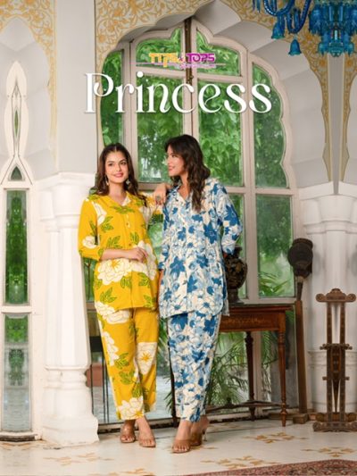 TIPS & TOPS PRINCESS RAYON PRINTED CO ORD SET