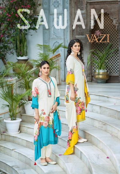 VAZI FASHION SAWAN PURE VISCOSE PRINTED KURTIS