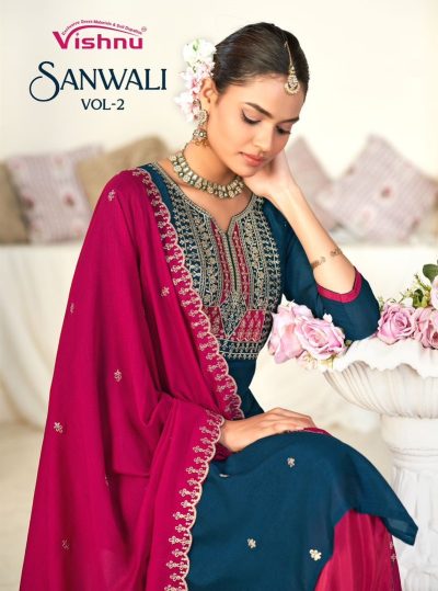 VISHNU SANWALI VOL 2 VICHITRA SILK SUITS SUPPLIER