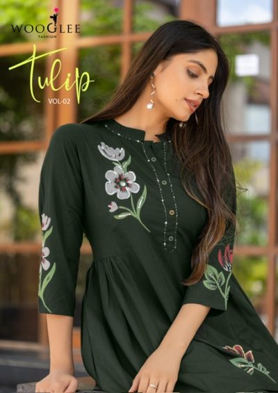 WOOGLEE TULIP VOL 2 RAYON PRINTED CO ORD SET