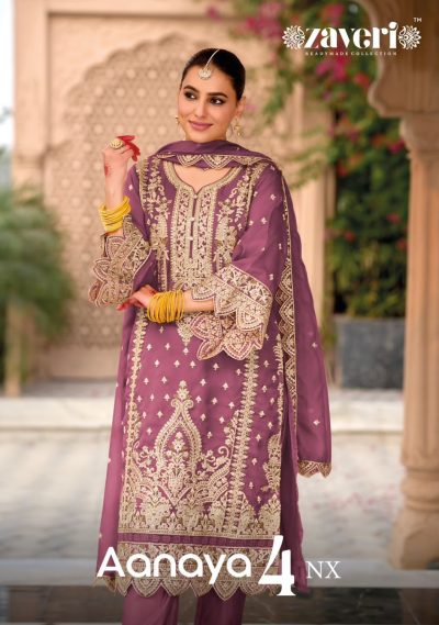 ZAVERI AANAYA VOL 4 NX SOFT ORGANZA KURTI SUPPLIER