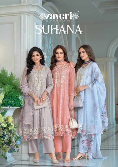 ZAVERI SUHANA SOFT ORGANZA RAEDYMADE KURTI