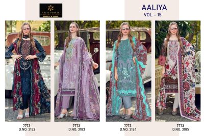 AALIZ PRINTS AALIYA VOL 15 COTTON EMBROIDERY SUITS
