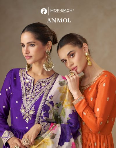 AASHIRWAD CREATION ANMOL READYMADE CHINNON SUITS