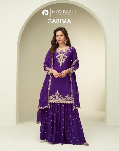 AASHIRWAD MOR BAGH GARIMA PURE CHINNON SUITS