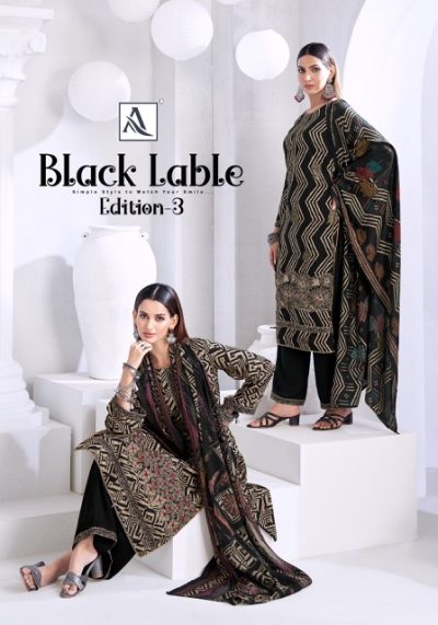 ALOK SUITS BLACK LABLE EDITION 3 LATEST CATALOG