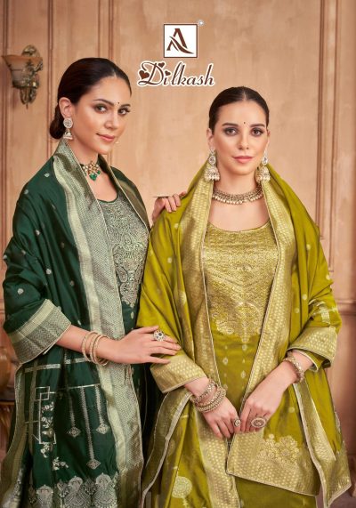 ALOK SUITS DILKASH PREMIUM WEAVING JACQUARD SUITS