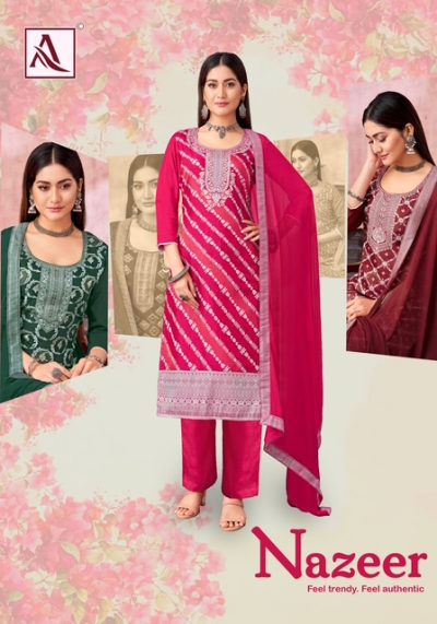 ALOK SUITS NAZEER PREMIUM HAND WEAVE SUITS CATALOG