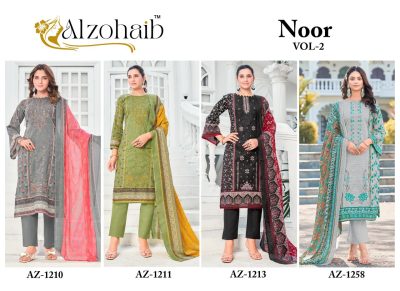 ALZOHAIB NOOR VOL 2 COTTON PAKISTANI SUITS