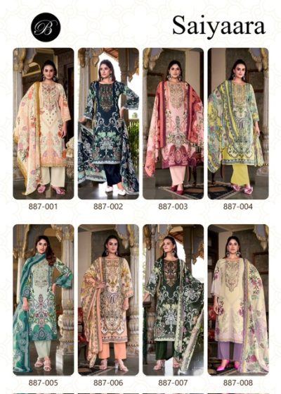 BELLIZA DESIGNER SAIYAARA PURE COTTON SUITS CATALOG