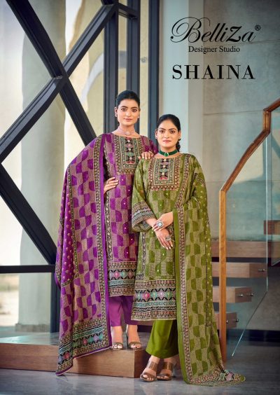 BELLIZA DESIGNER SHAINA READYMADE HANDWORK SUITS