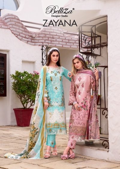 BELLIZA DESIGNER ZAYANA PURE COTTON SUITS CATALOG