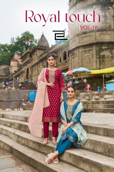 BLUE HILLS ROYAL TOUCH VOL 18 REYON PRINTED KURTIS
