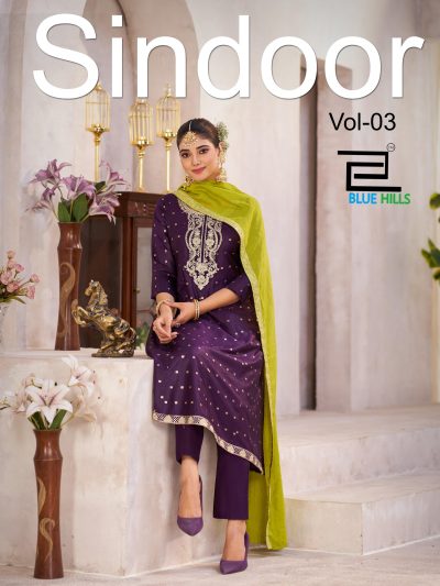 BLUE HILLS SINDOOR VOL 3 READYMADE ANARKALI KURTIS