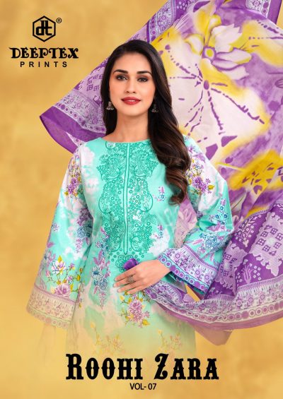 DEEPTEX PRINTS ROOHI ZARA VOL 7 COTTON SUITS