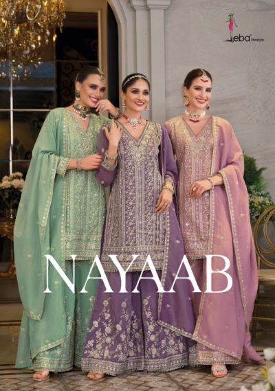 EBA LIFESTYLE NAYAAB READYMADE EMBROIDERY SUITS