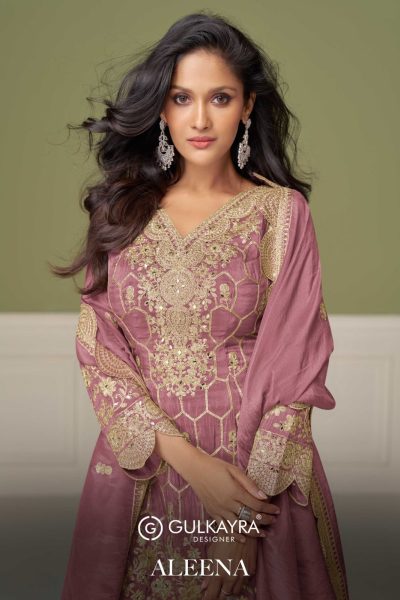 GULKAYRA DESIGNER ALEENA SIMAR SILK SUITS CATALOG
