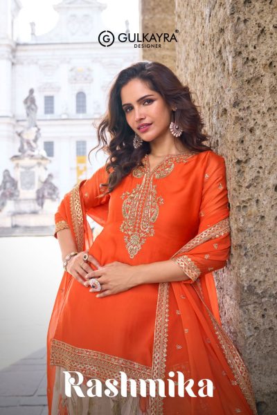 GULKAYRA DESIGNER RASHMIKA READYMADE CHINNON SUITS