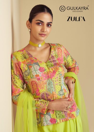 GULKAYRA DESIGNER ZULFA PURE CHINNON SUITS CATALOG