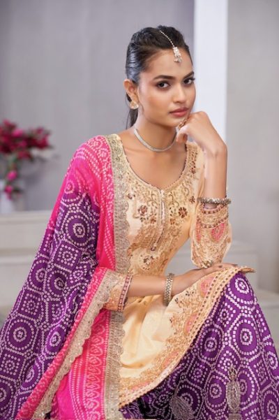 GULZAR SUROOR DESIGNER CHINNON READYMADE SUITS