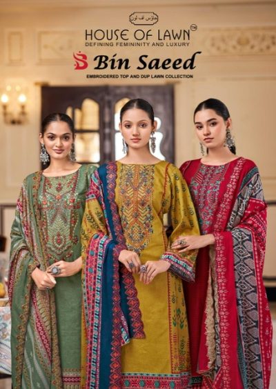 HOUSE OF LAWN BIN SAEED PURE COTTON LAWN SUITS
