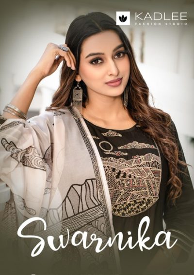 KADLEE SWARNIKA RAYON HAND WORK KURTIS CATALOG